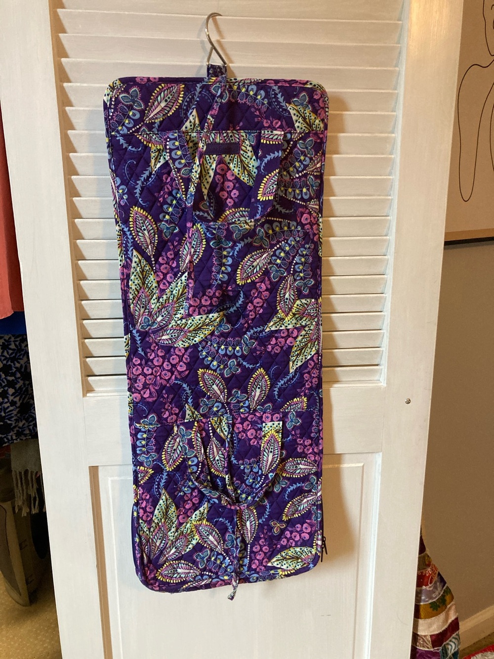 Vera Bradley Purple Floral Quilted Cosmetic Pouch - Picture 3 of 4